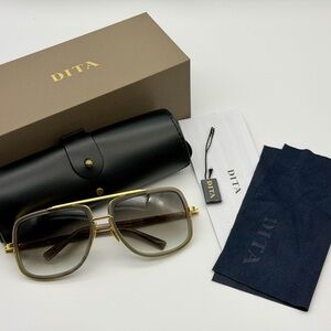 DITA Mach One Satin Crystal Grey - Yellow Gold